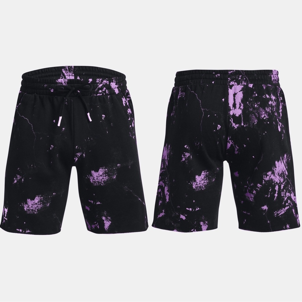 Under Armour Black and Purple Athletic Shorts